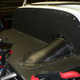 Homemade carbon fiber panels ahead of the scuttle.
